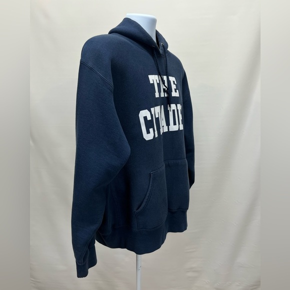 VINTAGE COTTON EXCHANGE THE CITADEL Men's Navy blue hoodie sweatshirt size XL. - Picture 7 of 12